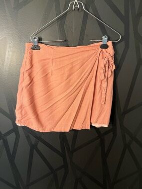 Women's Pink Wrap-Style Skirt